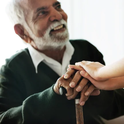 grandfather with cane